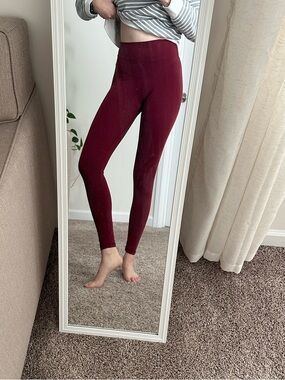 Aerie Play High-Waisted Red Leggings